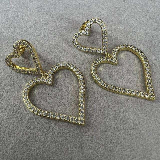 ZARCILLOS ELEGANTE DOBE DE CORAZON