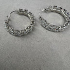 ARGOLLAS ELEGANTES PLATEADAS