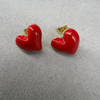 ZARCILLOS DE CORAZON ROJO